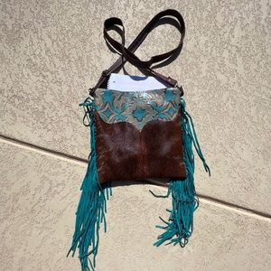 Dancing Cactus Designs Cowhide Crossbody Purse
